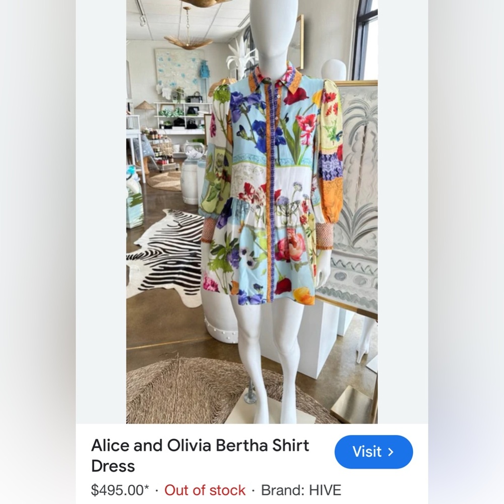 Out of stock beautiful dress from Alice & Olivia
